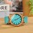 Vintage Chic Round Pointer Quartz Watch - Genuine Leather Strap, Natural Wood Face, Casual Analog Timepiece for Women - Fashionable Accessory for Any Occasion