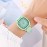 Vibrant Candy Color Square Pointer Analog Quartz Watch - Fashionable Silicone Strap, Water-Resistant, Daily Wear, Perfect for Women's Everyday Use