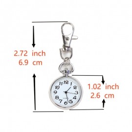 Stylish Quartz Pocket Watch Keychain - Simple Round Design, Nurse Watch, Alloy Pointer, Hanging Watch, Casual Accessory for Men and Women