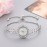 Women's Round Rhinestone Quartz Watches Zinc Alloy Adjustable Strap Zinc Alloy Pointer Zinc Alloy Case, Glamorous Style For Dresses And Everyday Wear