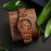 1pc Men's Date Display Lightweight Wood Quartz Wrist Watches