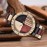 Lattice Wooden  Watches with Handmade Colorful Bamboo Wood Watch Analog Quartz Wooden Watch for Men