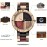 Lattice Wooden  Watches with Handmade Colorful Bamboo Wood Watch Analog Quartz Wooden Watch for Men