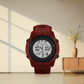 Men's Sports Durable Electronic Watch, Trendy Fashion Luminous Watch With Alarm, Stopwatch, Date Function, Perfect Gift