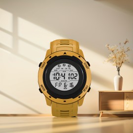 Men's Sports Durable Electronic Watch, Trendy Fashion Luminous Watch With Alarm, Stopwatch, Date Function, Perfect Gift