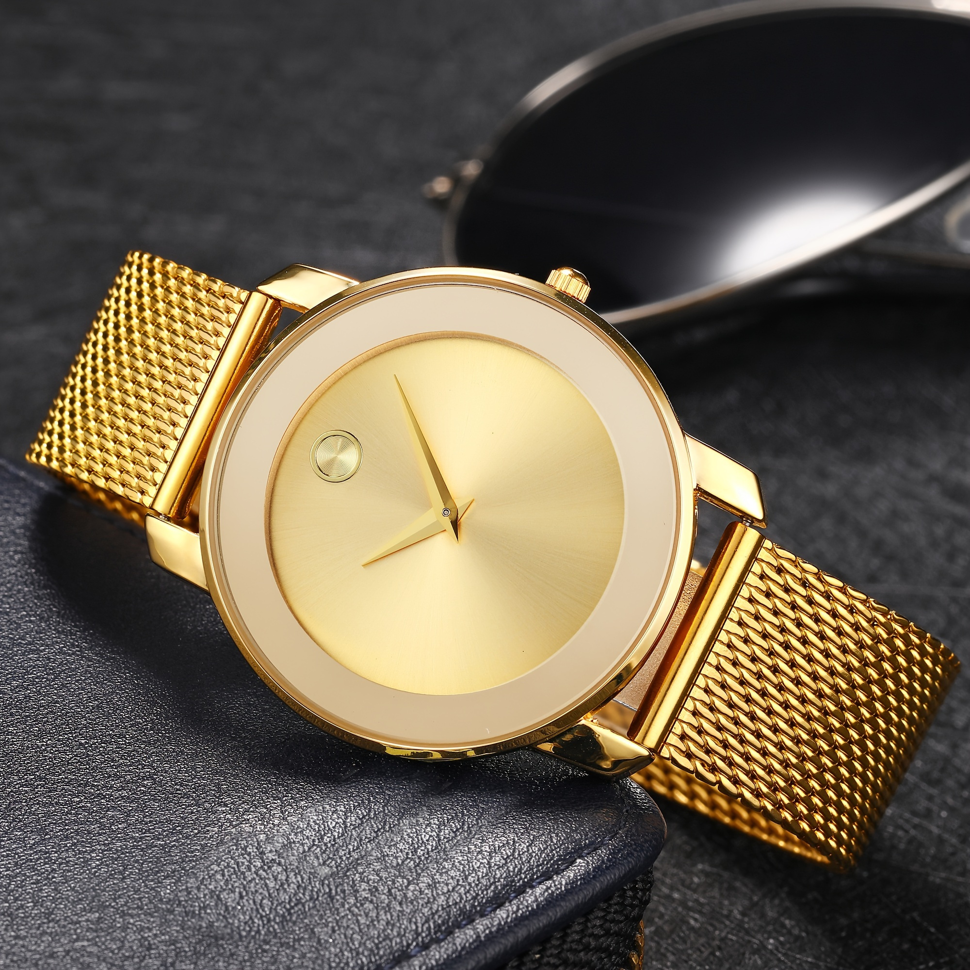 elegant quartz watch stainless steel strap alloy pointer alloy case for women water resistant ultra slim design with mesh band gift ready package details 3
