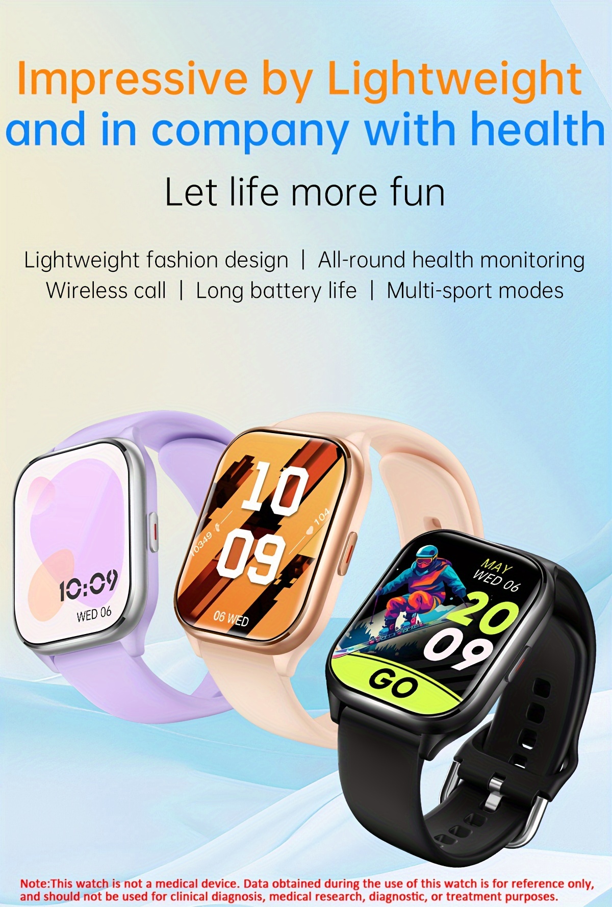 smart watch for women men 1 85 hd display ai voice assistant 100 sports modes call function activity calorie counter weather forecast ios android compatible magnetic charging details 0