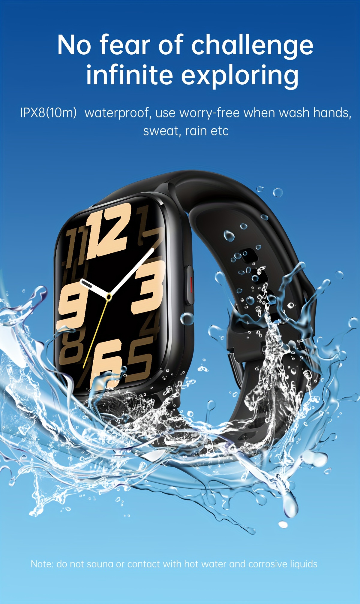 smart watch for women men 1 85 hd display ai voice assistant 100 sports modes call function activity calorie counter weather forecast ios android compatible magnetic charging details 7