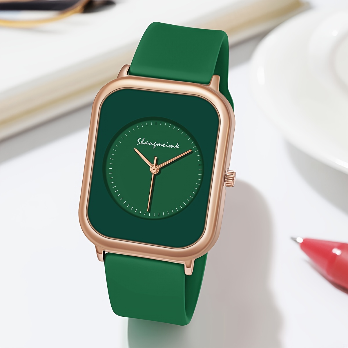 casual quartz watch elegant fashion silicone band wrist watch for women daily use details 1