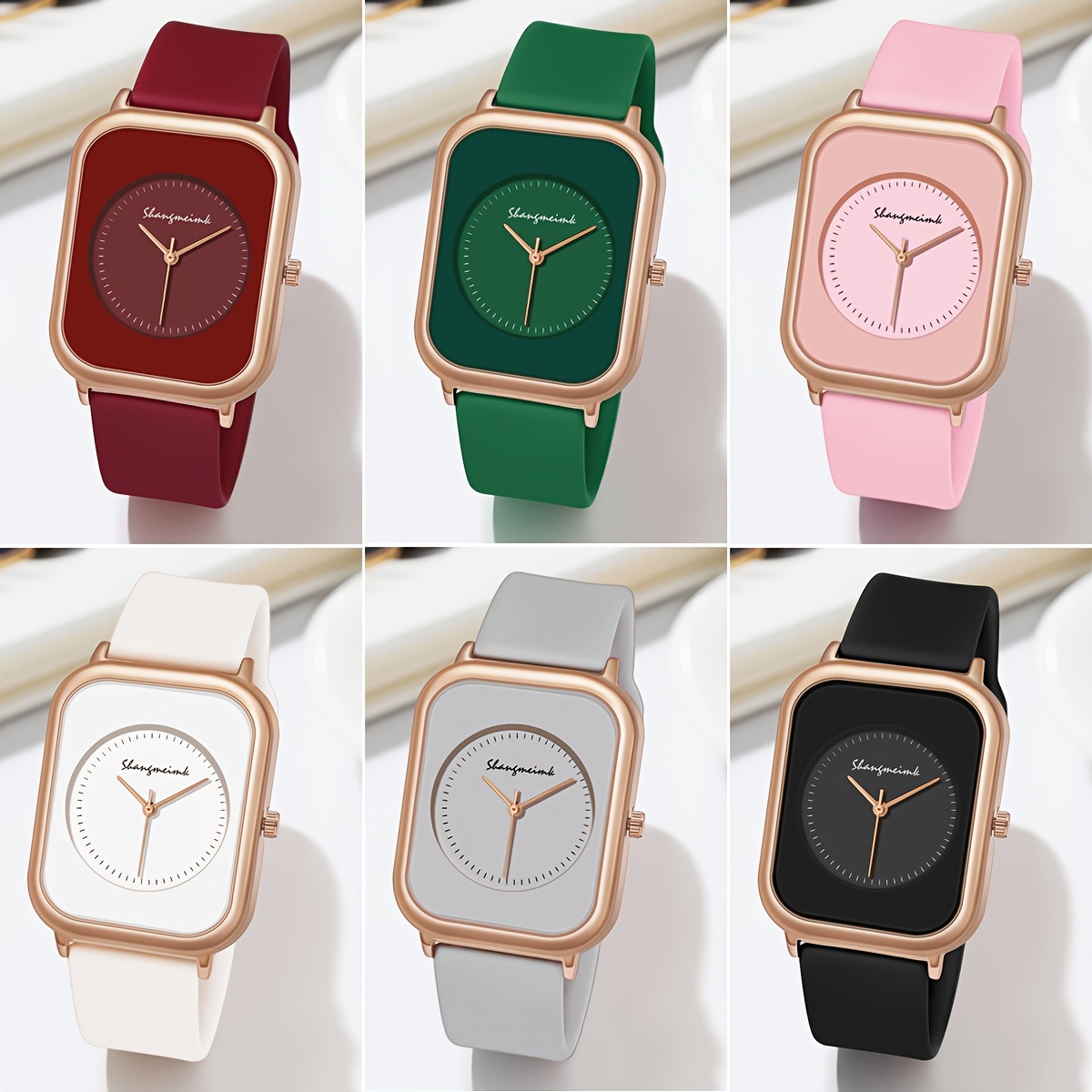 casual quartz watch elegant fashion silicone band wrist watch for women daily use details 2