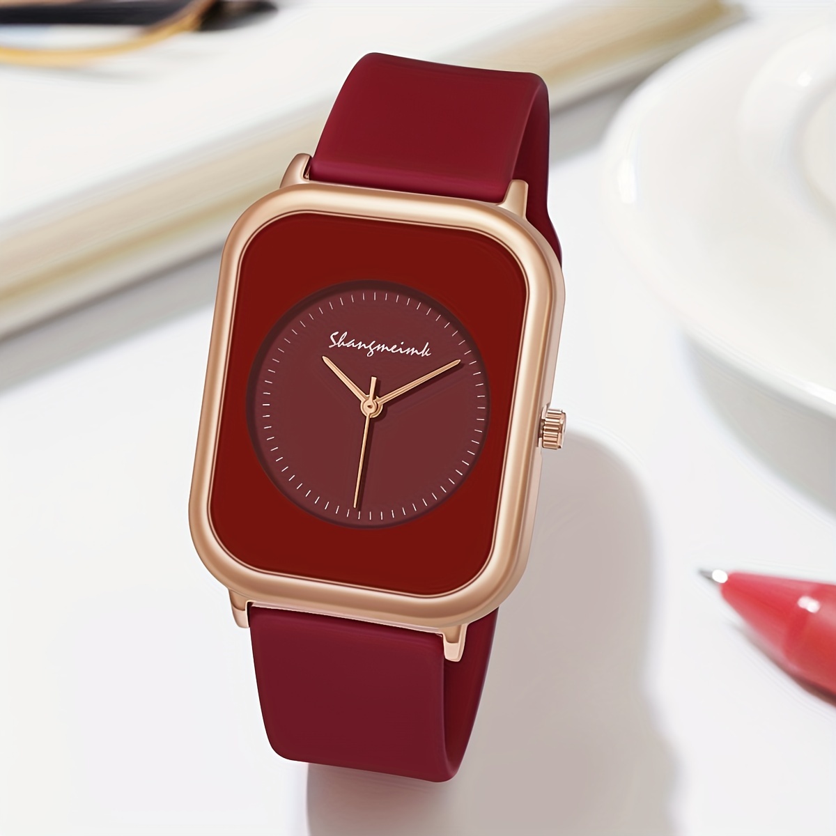 casual quartz watch elegant fashion silicone band wrist watch for women daily use details 3