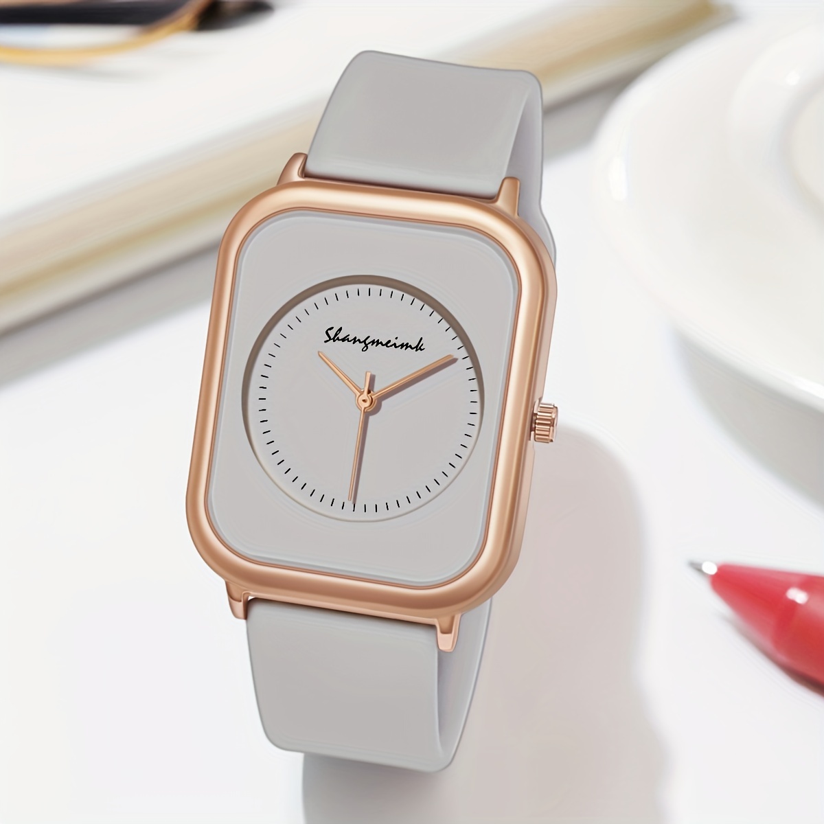 casual quartz watch elegant fashion silicone band wrist watch for women daily use details 7