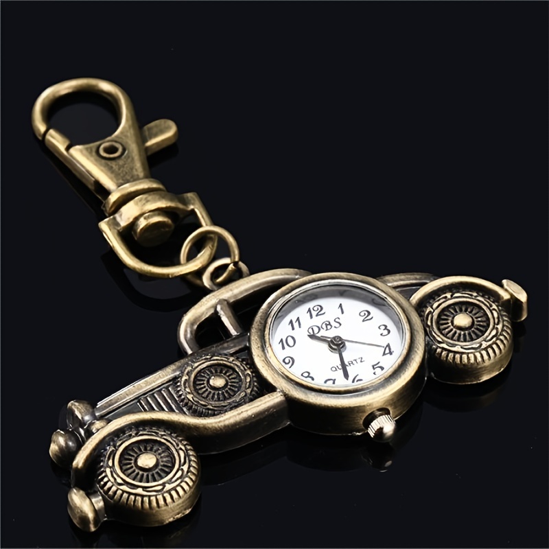 key chain watch creative bronze keychain novelty quartz watch pocket watch pendant bag accessories nurse watch details 4