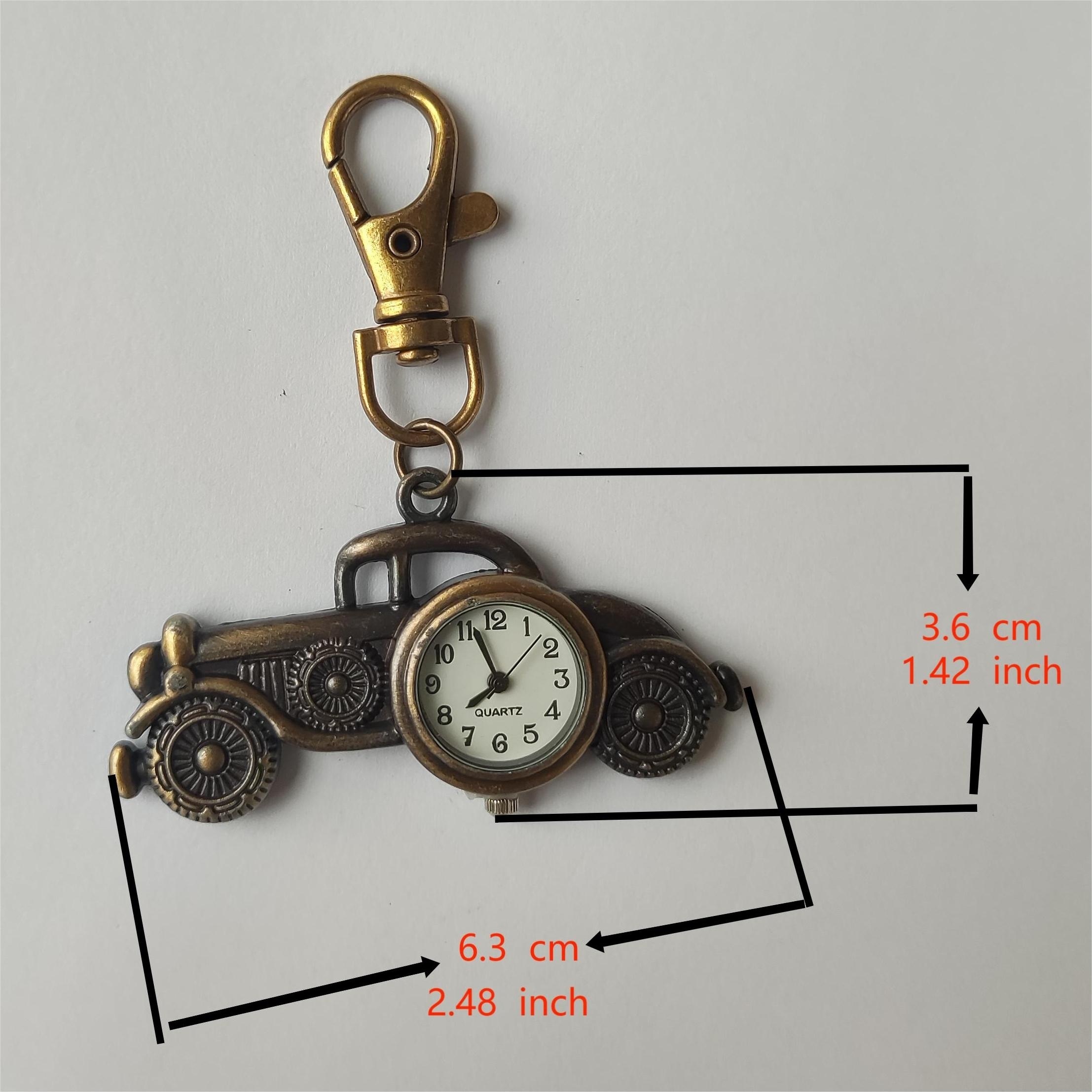 key chain watch creative bronze keychain novelty quartz watch pocket watch pendant bag accessories nurse watch details 6