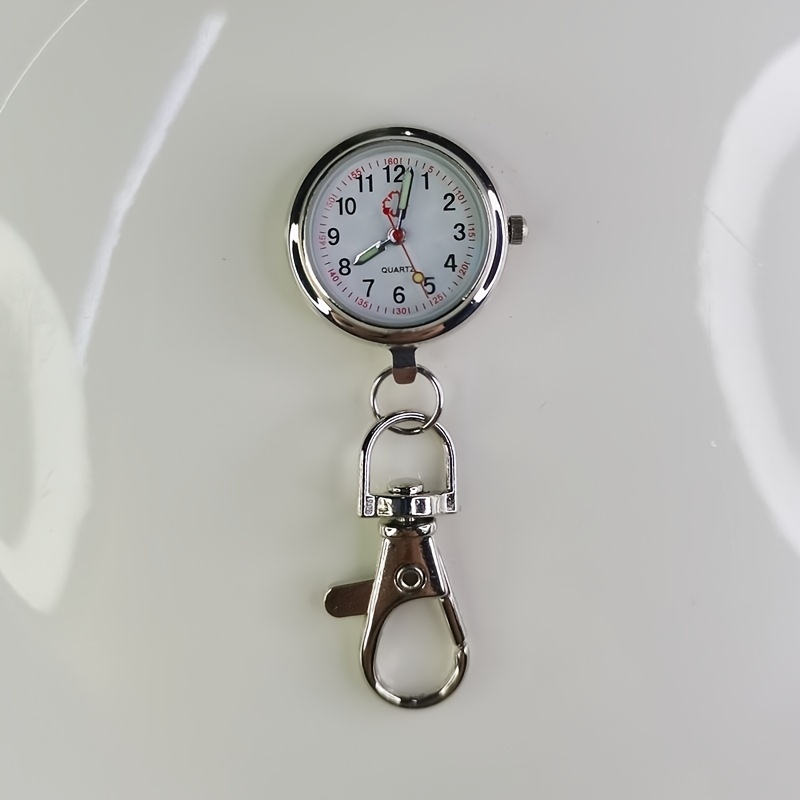 casual alloy pointer pocket chain hanging watch simple round quartz nurse watch details 1