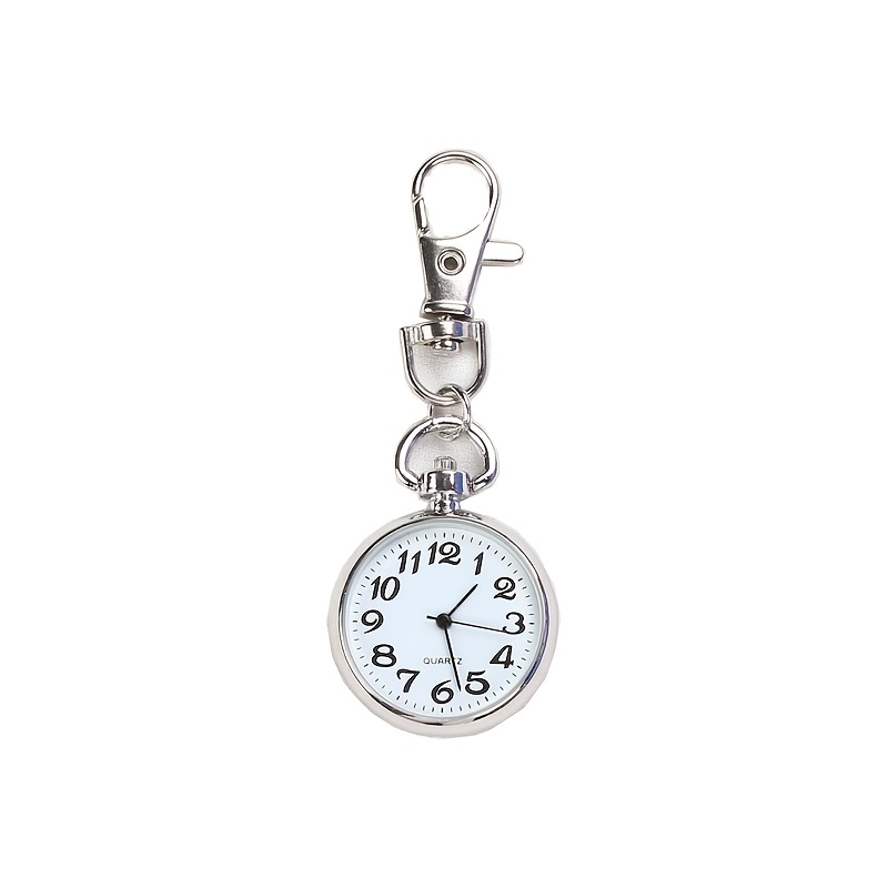 casual alloy pointer pocket chain hanging watch simple round quartz nurse watch details 2