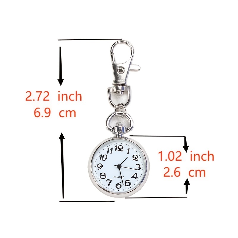 casual alloy pointer pocket chain hanging watch simple round quartz nurse watch details 4