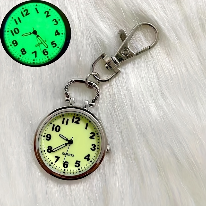 luminous quartz nurse watch for women men students retro hanging lapel brooch watch with clip details 1