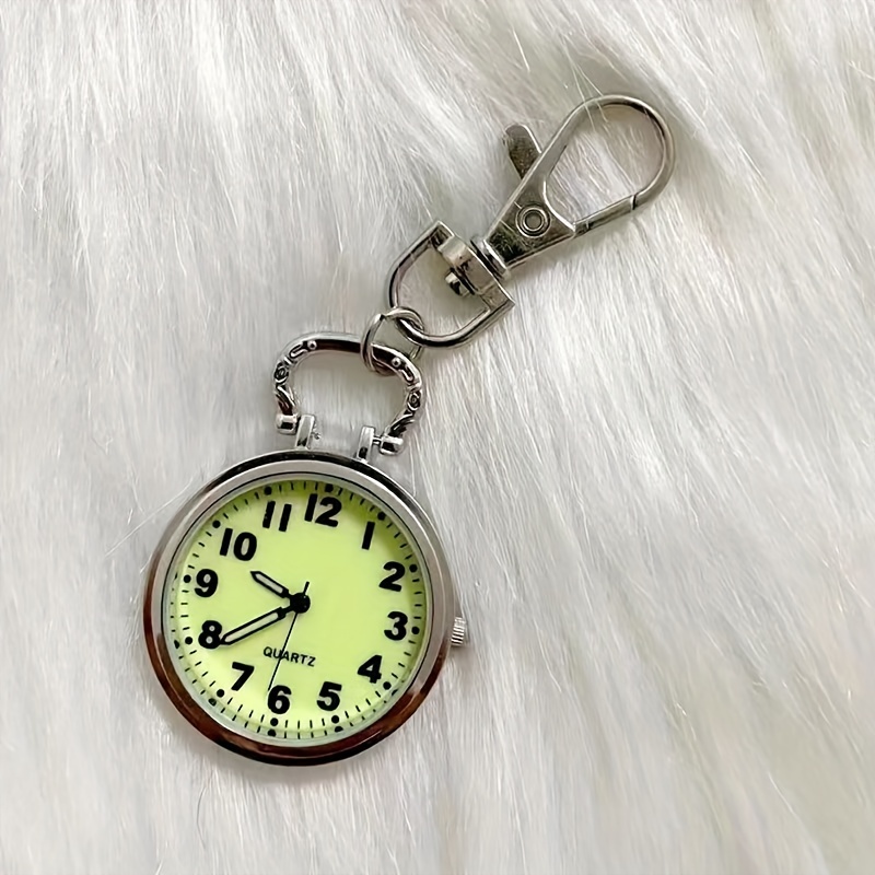 luminous quartz nurse watch for women men students retro hanging lapel brooch watch with clip details 2
