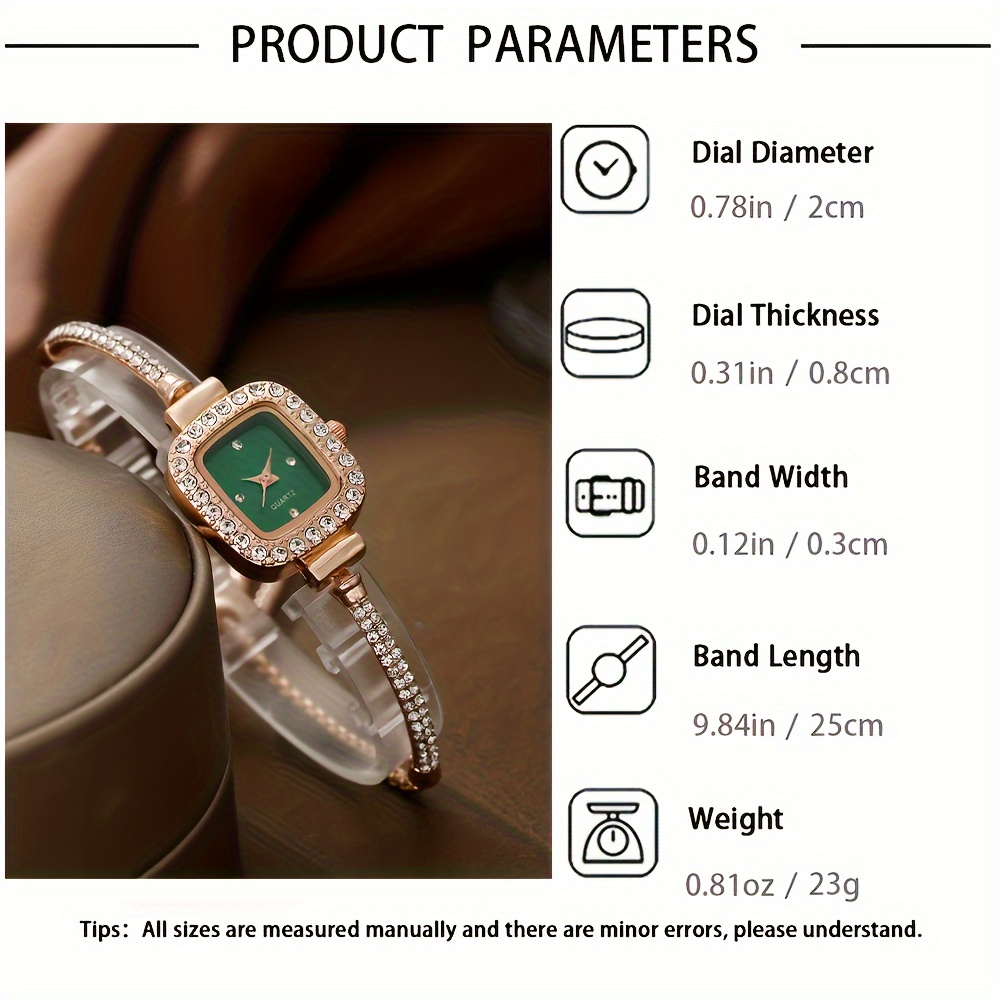 glamorous alloy bracelet watch quartz movement elegant pointer display fashionable and versatile design details 8