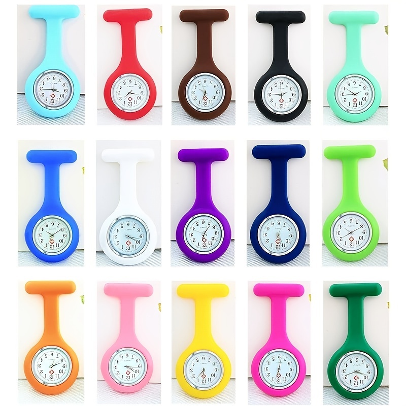 colorful silicone nurse pocket trend pocket watch simple hanging watch watch pendant bag accessories details 1