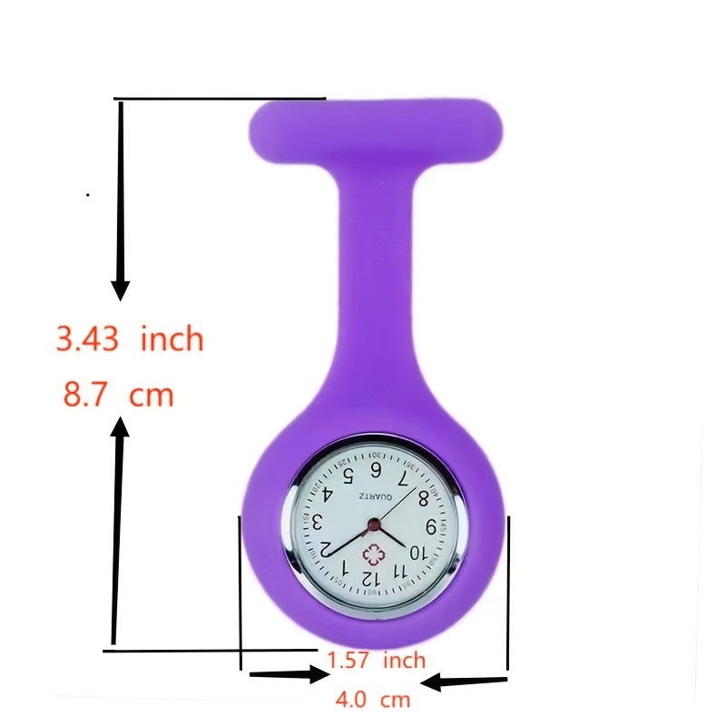 colorful silicone nurse pocket trend pocket watch simple hanging watch watch pendant bag accessories details 3